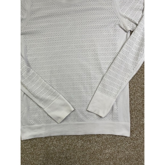 Lululemon Breeze Long Sleeve White Breathable Shirt 6 - Picture 8 of 9